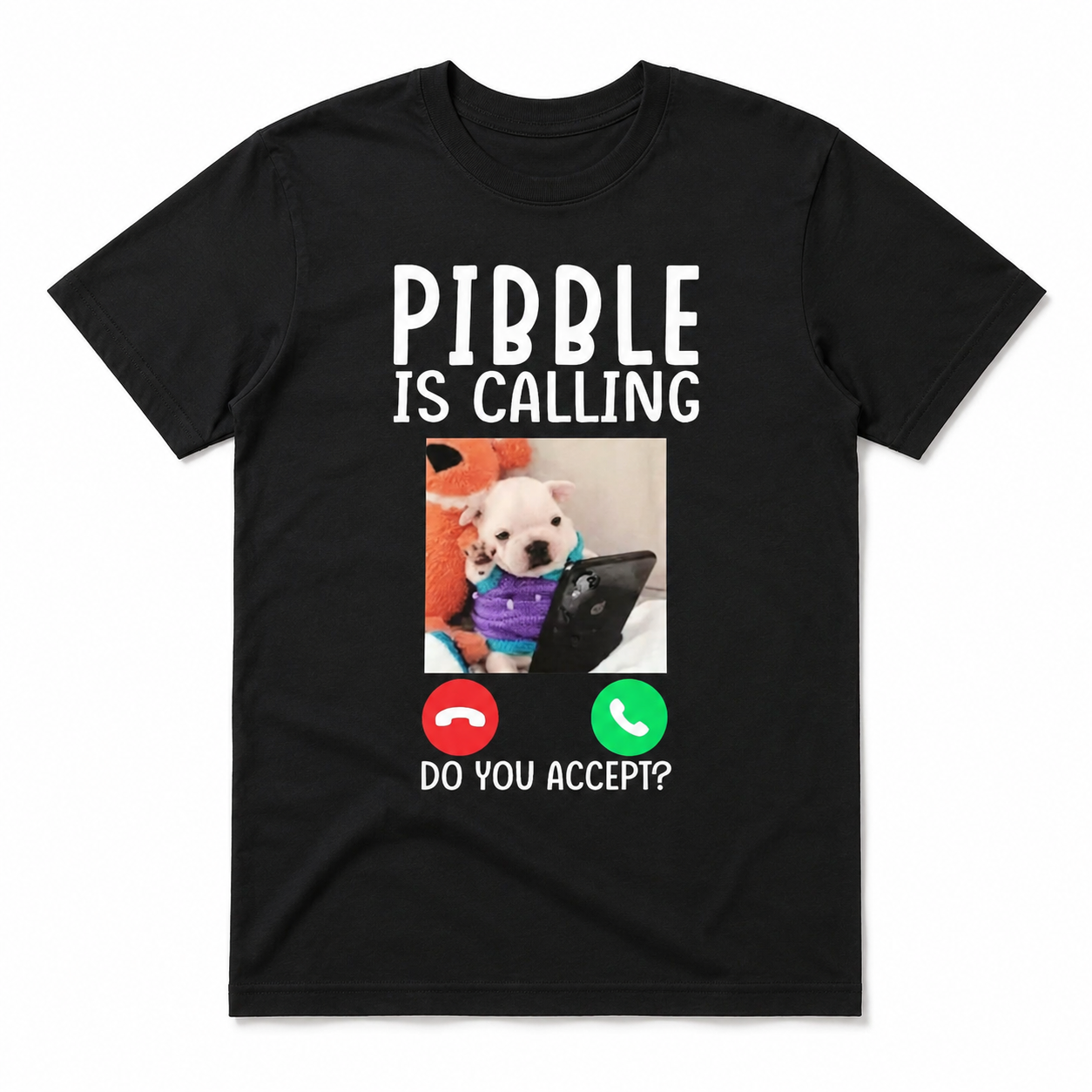 Funny Pibble Is Calling Dog Lover Meme Graphic T-Shirt for Men