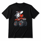 Funny Valentine's Day 67 Shark Hearts Truck Meme Graphic T-Shirt for Men