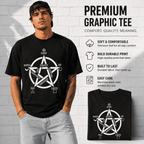 Five Elements Pentagram Spirit Earth Air Fire Water Wiccan Men's T-Shirt