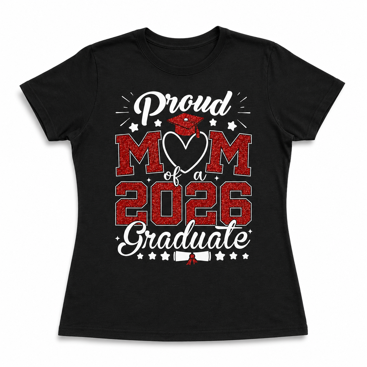 Proud Mom of a 2026 Graduate T-Shirt | Graduation Celebration Graphic Tee