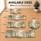Forest Tree Floor Mat for Entryway Quick Dry Non Slip Super Absorbent Door Mat