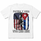 Men's Cuban Pride Graphic T-Shirt Vintage Freedom Flag Tee