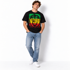 Rasta Lion Reggae Colors Urban Art Men's Graphic T-Shirt