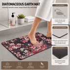 Japanese Koi Door Mat Quick Dry Super Absorbent Non Slip Fish Pattern