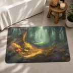 Enchanted Forest Door Mat Quick Dry Super Absorbent Non Slip Fairy Tale Decor