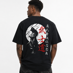 Samurai Graphic Print T Shirt Japanese Warrior Emo Grunge Streetwear Tee
