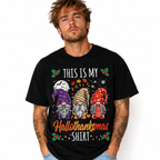 Hallothanksmas Gnomes Halloween Thanksgiving Christmas Men's T-Shirt