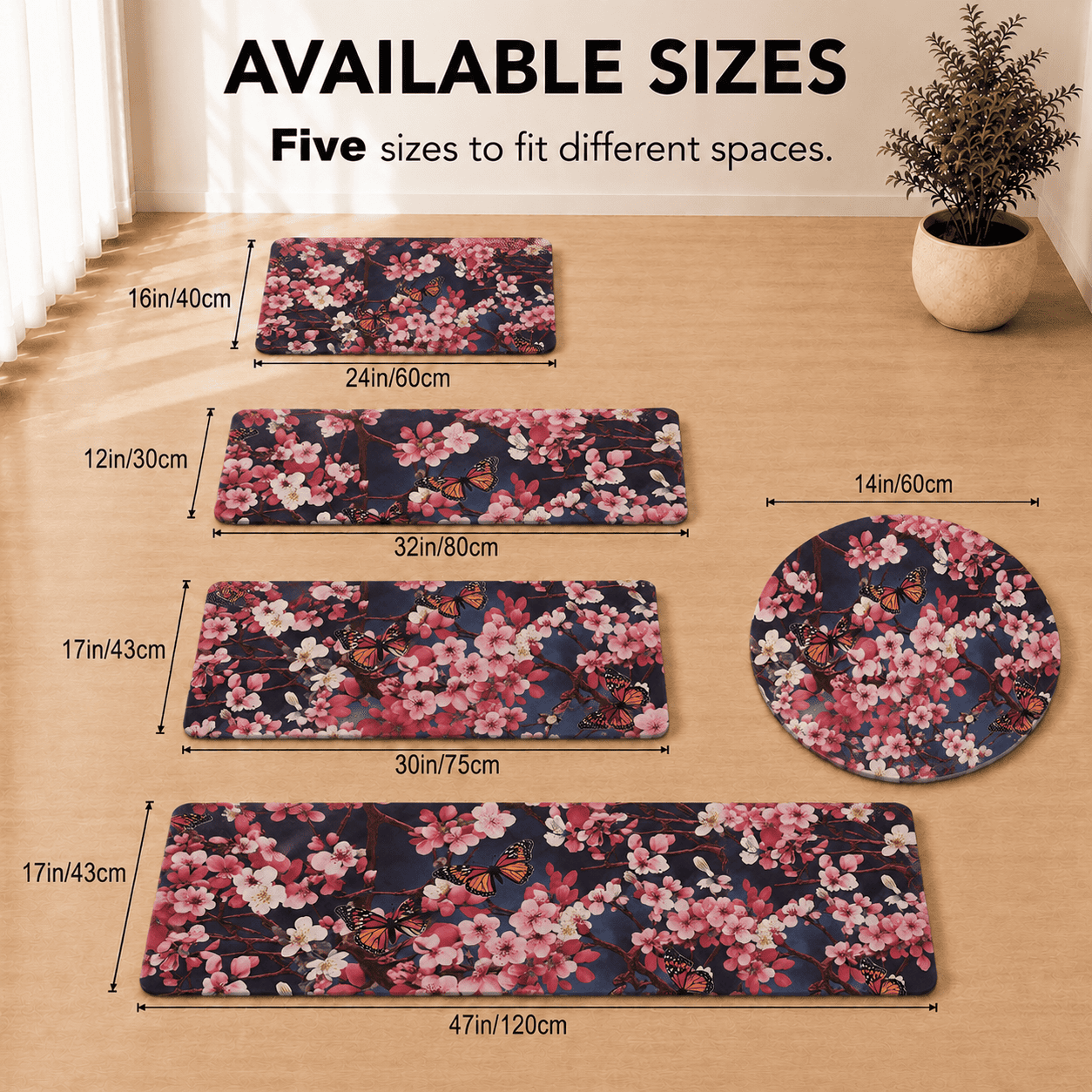 Japanese Koi Door Mat Quick Dry Super Absorbent Non Slip Fish Pattern
