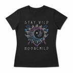 Stay Wild Moonchild Graphic Tee - Mystical Celestial Boho Moon T-Shirt