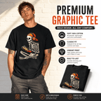 Skeleton Gamer Halloween Gaming Headphones Controller Graphic Men's T-Shirt