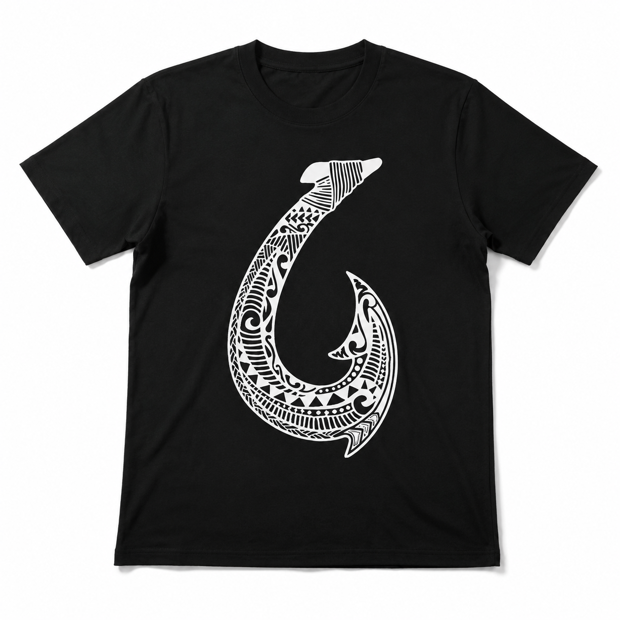 Polynesian Fish Hook Tribal Maori Style Graphic Men's T-Shirt