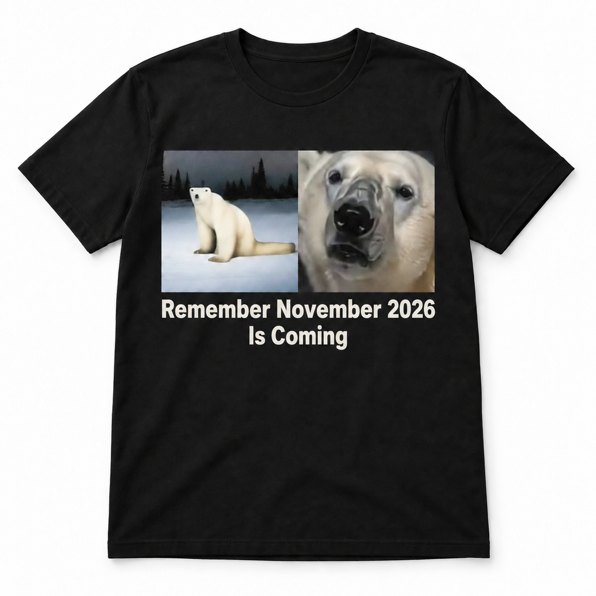 Remember November 2026 Is Coming Polar Bear Meme Funny Graphic T-Shirt