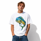 Colorful Mahi Mahi Fish T Shirt Retro Ocean Abstract Graphic Casual Tee Gift
