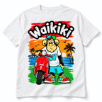 Funny Tropical Monkey Scooter Beach Vacation Men's Graphic T-Shirt