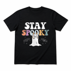 Stay Spooky Cute Ghost Halloween Bats Retro Funny Graphic Men's T-Shirt