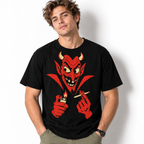 Retro Smoking Devil Satanic Horror Vintage Graphic Men's T-Shirt