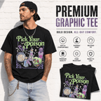 Pick Your Poison Witch Potion Spooky Gothic Halloween Graphic Men's T-Shirt