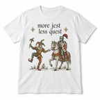 More Jest Less Quest Medieval Jester Knight Funny Fantasy Men's T-Shirt