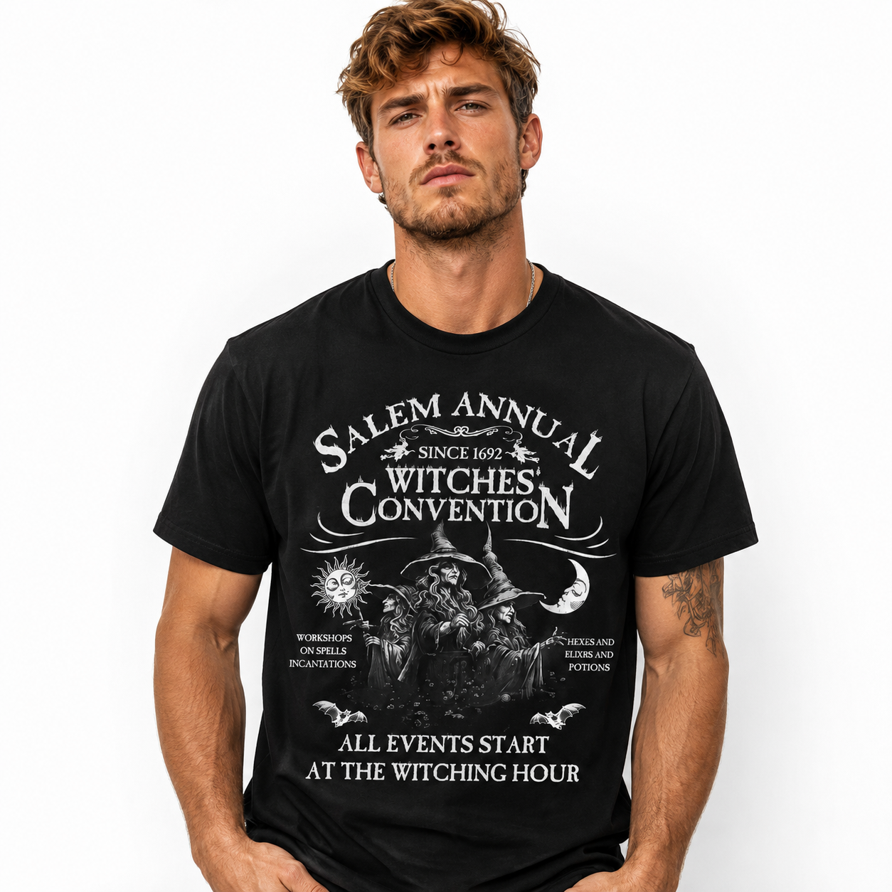 Salem Annual Witches Convention Witchcraft Gothic Halloween Men's T-Shirt