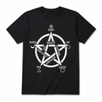 Five Elements Pentagram Spirit Earth Air Fire Water Wiccan Men's T-Shirt