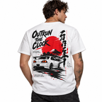 Outrun the Clock JDM Night Racing Japanese Car Men's Graphic T-Shirt