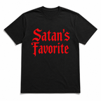 Satan's Favorite Gothic Dark Humor Occult Halloween Graphic Men's T-Shirt