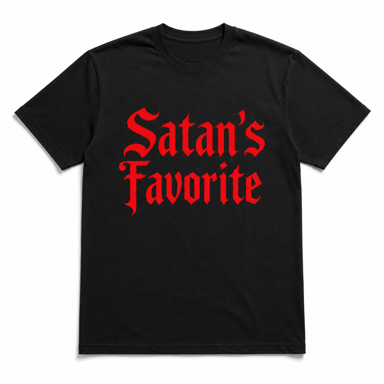 Satan's Favorite Gothic Dark Humor Occult Halloween Graphic Men's T-Shirt