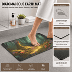 Enchanted Forest Door Mat Quick Dry Super Absorbent Non Slip Fairy Tale Decor