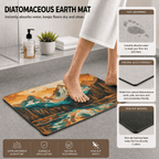 Mountain Sunset Door Mat Quick Dry Super Absorbent Non Slip Scenic Landscape