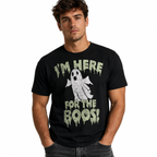 I'm Here for the Boos Funny Ghost Halloween Spooky Graphic Men's T-Shirt