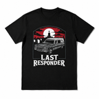 Last Responder Hearse Graveyard Dark Humor Halloween Graphic Men's T-Shirt