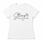 Stronger Than The Storm T-Shirt | Inspirational Script Graphic Tee