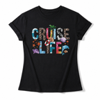 Women Hello Summer Cruise Life Graphic T-Shirt Nautical Beach Vacation Tee