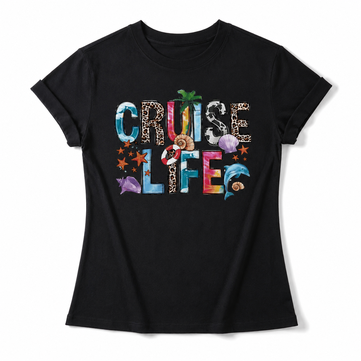 Women Hello Summer Cruise Life Graphic T-Shirt Nautical Beach Vacation Tee