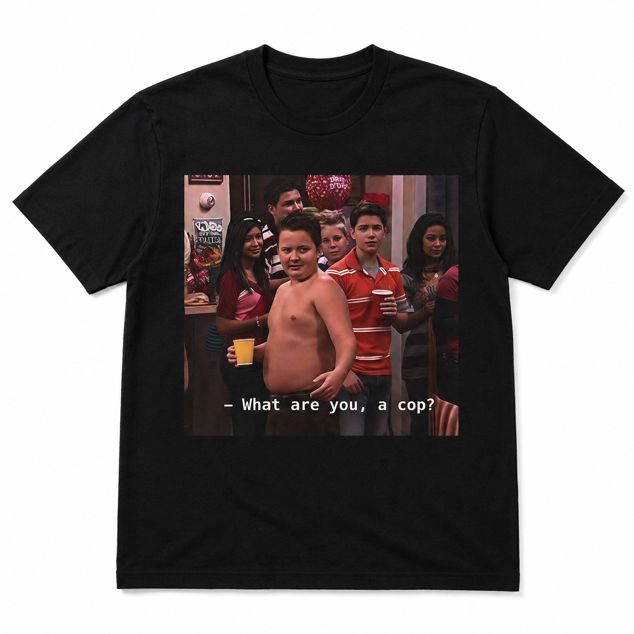 Men's What Are You a Cop Graphic T-Shirt Funny Party Meme Tee