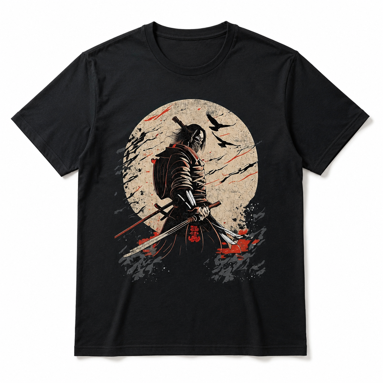 Bushido Code Samurai Graphic T-Shirt Japanese Warrior Quote Tee