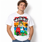 Funny Tropical Monkey Scooter Beach Vacation Men's Graphic T-Shirt