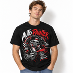 Auto Painter Skull Muscle Car Garage Men's Graphic T-Shirt