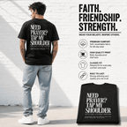 Need Prayer Tap My Shoulder Christian Faith Graphic T-Shirt for Men