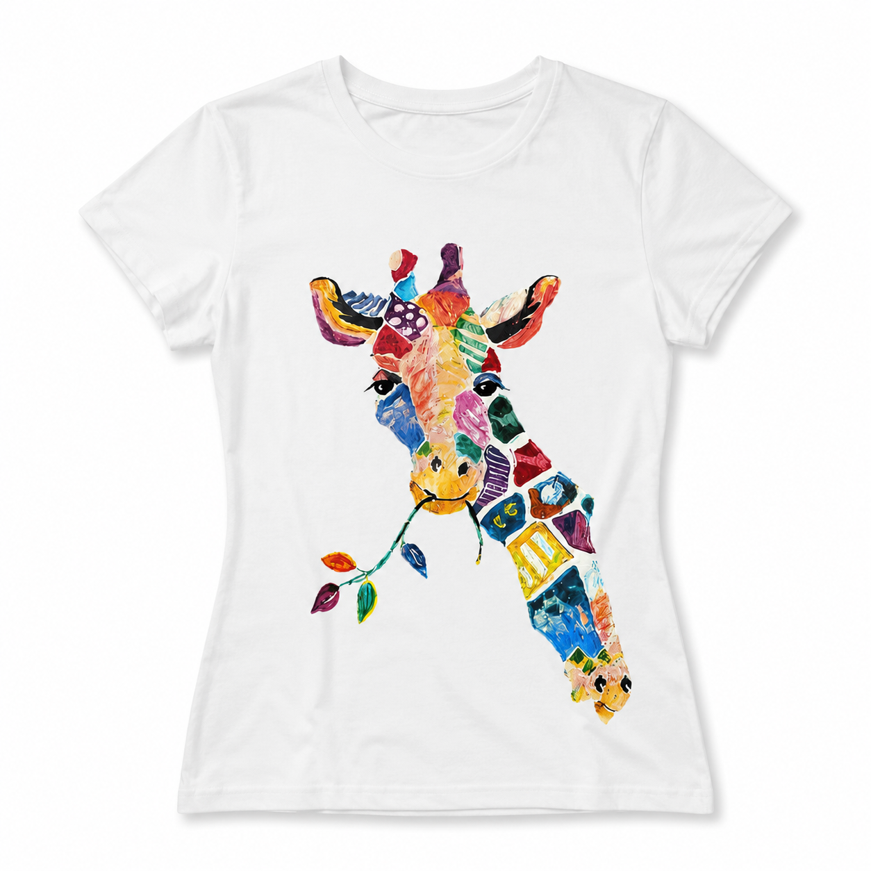 Women Geometric Pattern Graphic T-Shirt Trendy Casual Crew Neck Tee Top