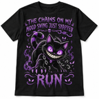 Chains on My Mood Swing Snapped Funny Gothic Black Cat Men's T-Shirt