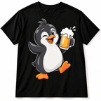Funny Beer Drinking Penguin Party Men's Graphic T-Shirt