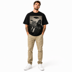 Funny UFO Gorilla Political Satire Graphic T-Shirt Men’s Vintage Tee