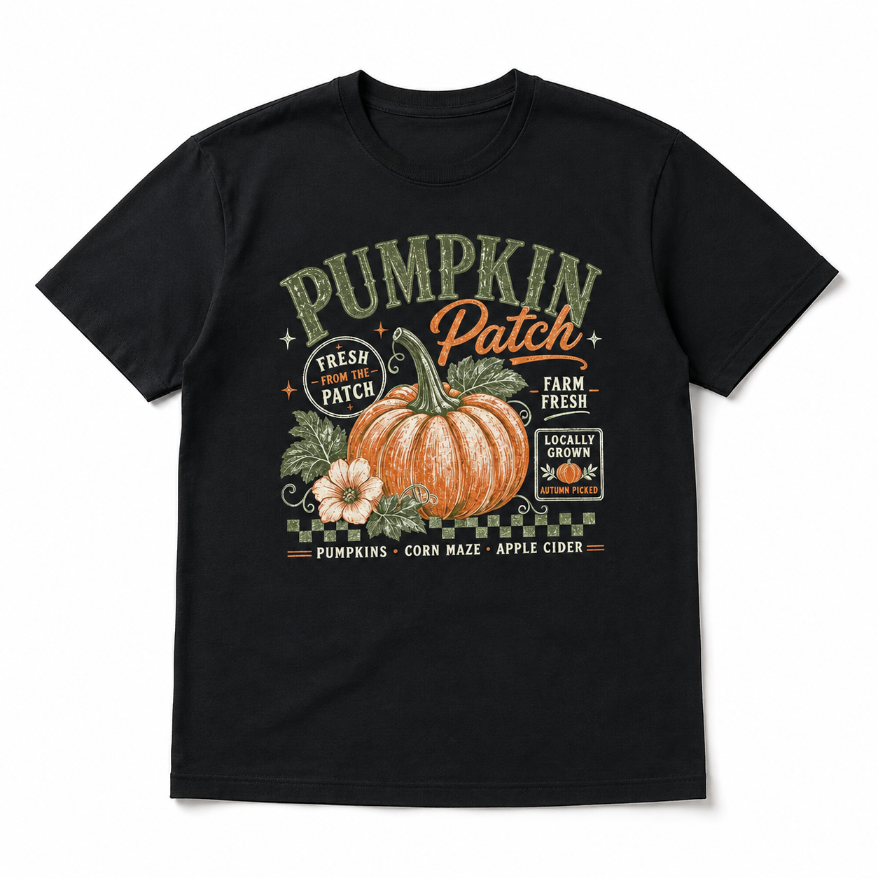 Pumpkin Patch Fall Harvest Farm Fresh Autumn Pumpkin Graphic Men's T-Shirt