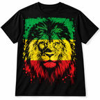 Rasta Lion Reggae Colors Urban Art Men's Graphic T-Shirt