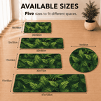 Vibrant Fern Door Mat Quick Dry Super Absorbent Non Slip Botanical Decor
