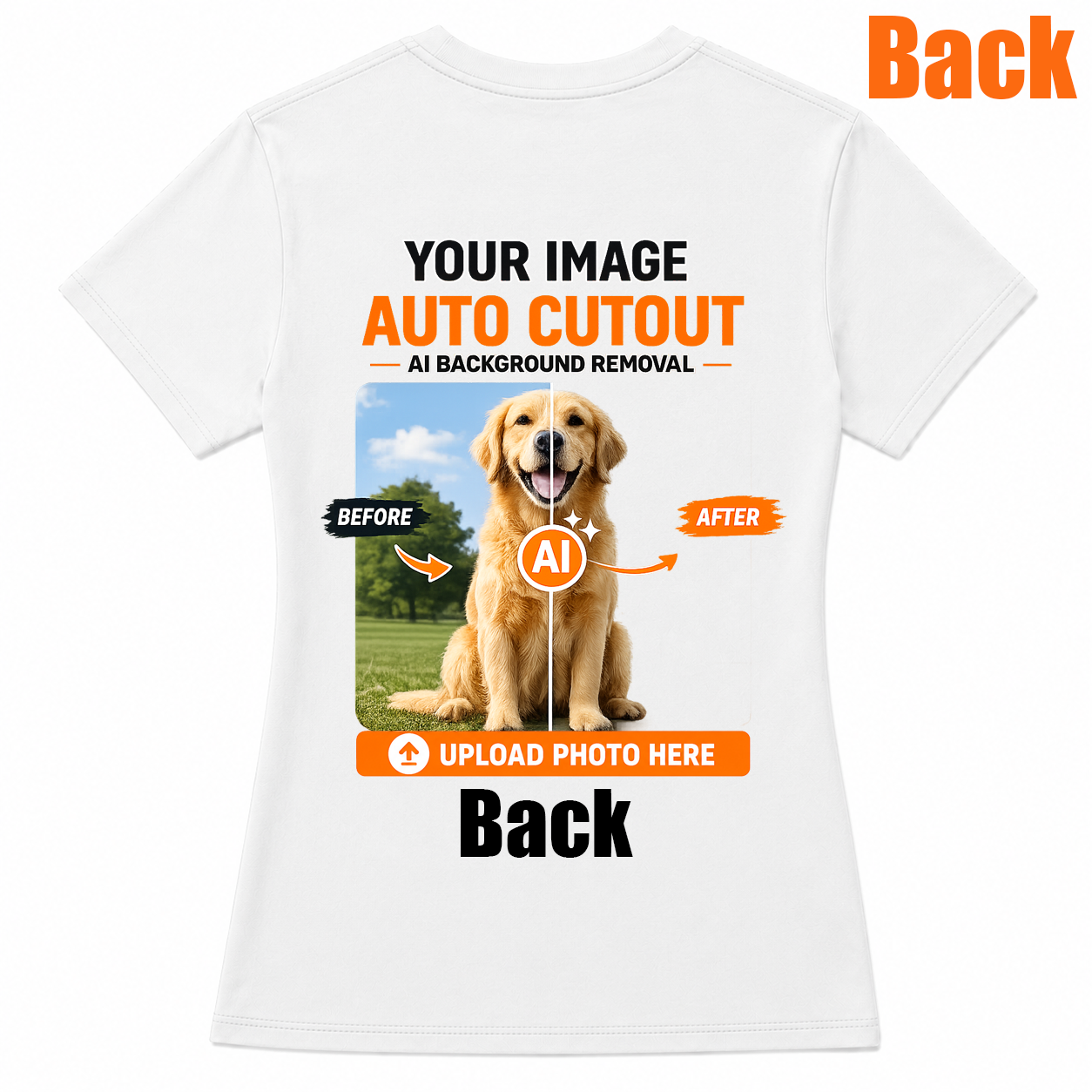 AI Background Remove Custom Women T-Shirt – Design Your Own Personalized Shirt