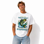 Fishing Rod Graphic T Shirt Fisherman Angler Outdoor Casual Tee Gift for Men