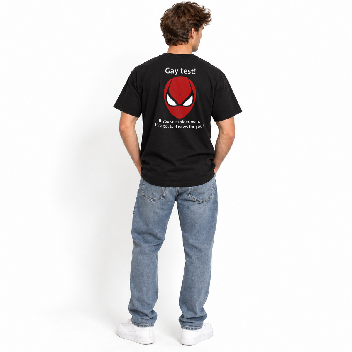 Funny Gay Test Bat Symbol Optical Illusion Joke Men's T-Shirt