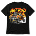 Hot Rod Classic Muscle Car Flames Racing Men's Graphic T-Shirt